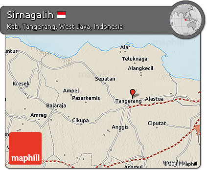 Shaded Relief 3D Map of Sirnagalih