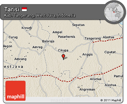 Shaded Relief 3D Map of Tarisi