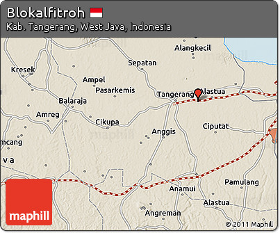 Shaded Relief 3D Map of Blokalfitroh