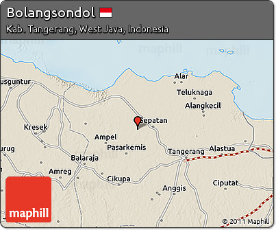 Shaded Relief 3D Map of Bolangsondol