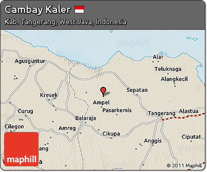 Shaded Relief 3D Map of Cambay Kaler