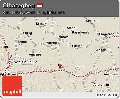 Shaded Relief 3D Map of Cibaregbeg