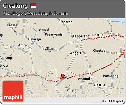Shaded Relief 3D Map of Cicalung