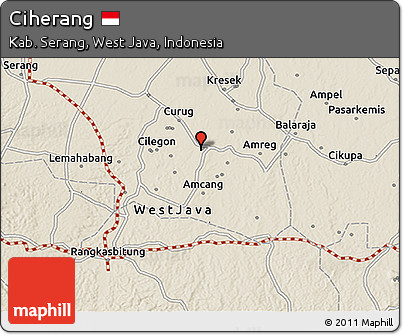 Shaded Relief 3D Map of Ciherang
