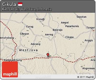 Shaded Relief 3D Map of Cikula