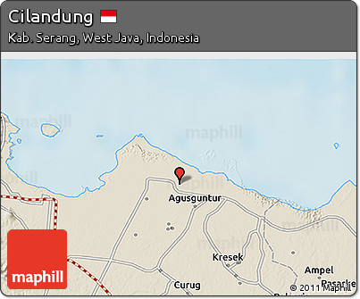 Shaded Relief 3D Map of Cilandung