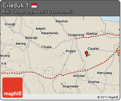 Shaded Relief 3D Map of Cileduk 1