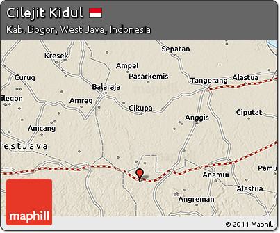 Shaded Relief 3D Map of Cilejit Kidul