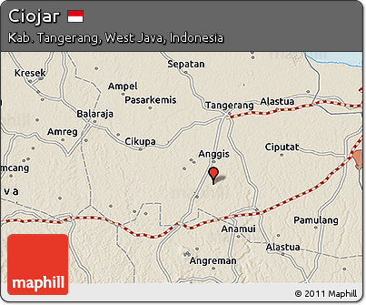 Shaded Relief 3D Map of Ciojar