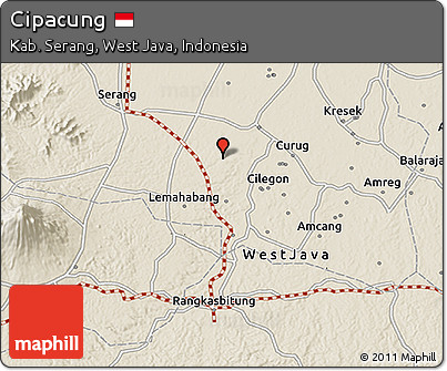 Shaded Relief 3D Map of Cipacung