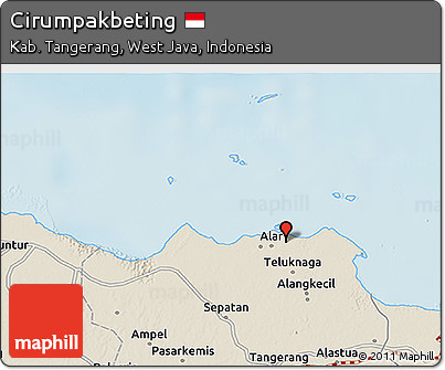 Shaded Relief 3D Map of Cirumpakbeting