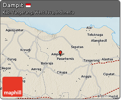 Shaded Relief 3D Map of Dampit