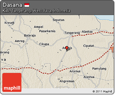 Shaded Relief 3D Map of Dasana