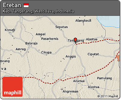 Shaded Relief 3D Map of Eretan