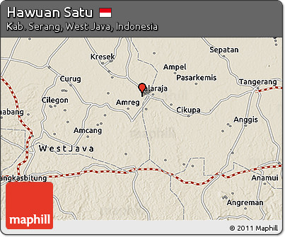 Shaded Relief 3D Map of Hawuan Satu