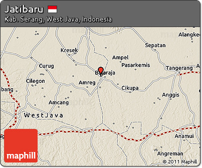Shaded Relief 3D Map of Jatibaru