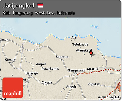 Shaded Relief 3D Map of Jatijengkol