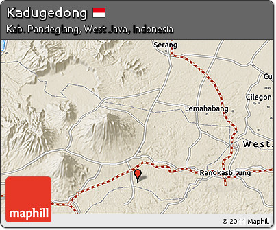 Shaded Relief 3D Map of Kadugedong