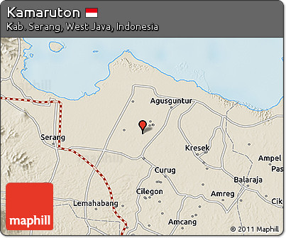 Shaded Relief 3D Map of Kamaruton