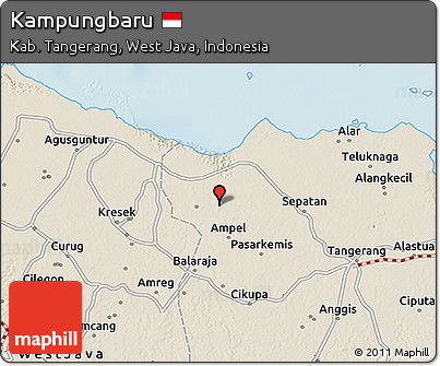 Shaded Relief 3D Map of Kampungbaru