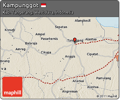 Shaded Relief 3D Map of Kampunggot