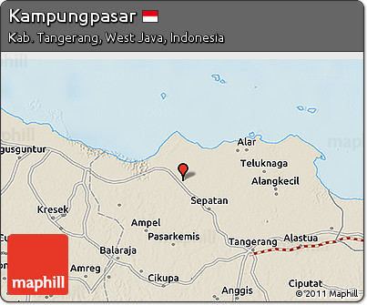 Shaded Relief 3D Map of Kampungpasar