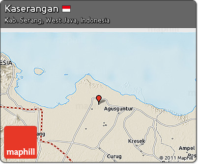 Shaded Relief 3D Map of Kaserangan