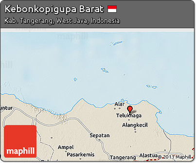 Shaded Relief 3D Map of Kebonkopigupa Barat