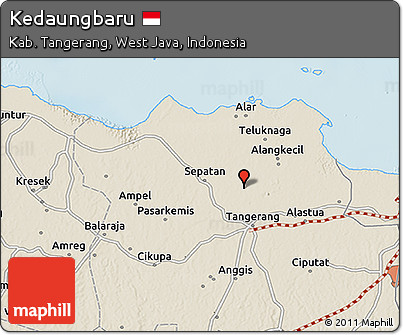 Shaded Relief 3D Map of Kedaungbaru