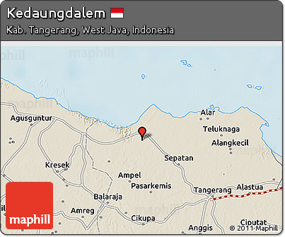 Shaded Relief 3D Map of Kedaungdalem