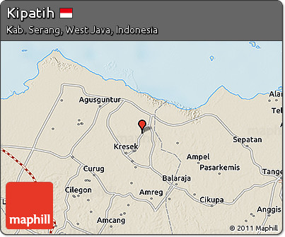 Shaded Relief 3D Map of Kipatih