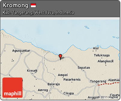Shaded Relief 3D Map of Kromong
