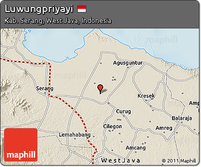 Shaded Relief 3D Map of Luwungpriyayi
