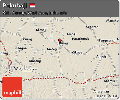 Shaded Relief 3D Map of Pakuhaji