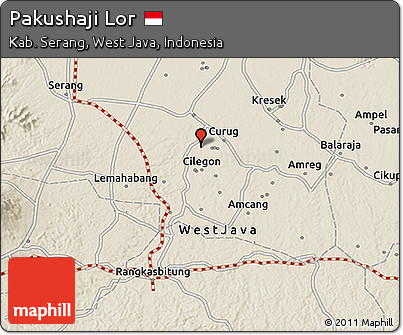Shaded Relief 3D Map of Pakushaji Lor