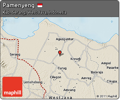Shaded Relief 3D Map of Pamenyeng