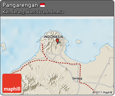 Shaded Relief 3D Map of Pangarengan