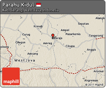 Shaded Relief 3D Map of Parahu Kidul