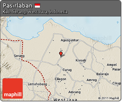 Shaded Relief 3D Map of Pasirlaban