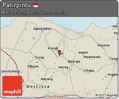 Shaded Relief 3D Map of Pasirpintu