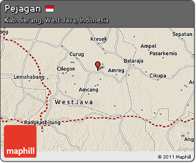 Shaded Relief 3D Map of Pejagan