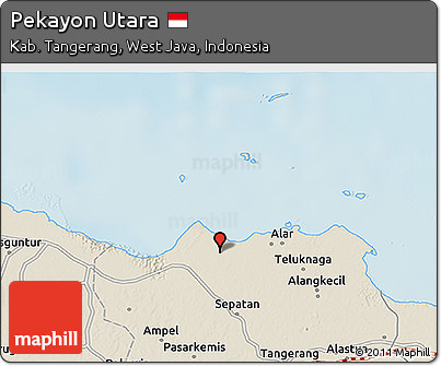 Shaded Relief 3D Map of Pekayon Utara