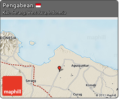 Shaded Relief 3D Map of Pengabean