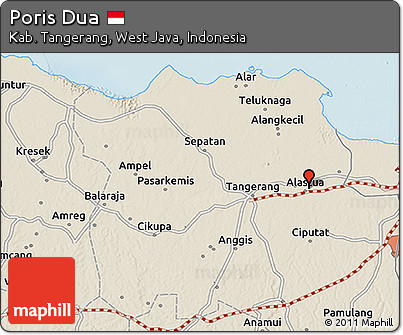 Shaded Relief 3D Map of Poris Dua