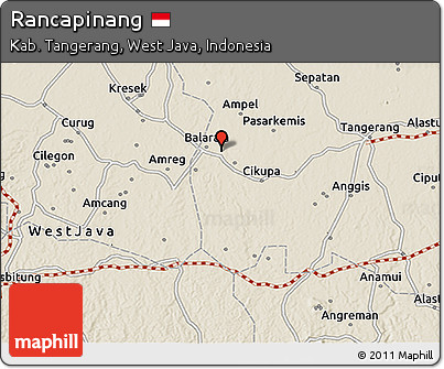 Shaded Relief 3D Map of Rancapinang