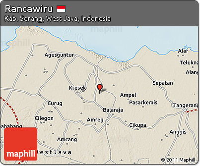 Shaded Relief 3D Map of Rancawiru