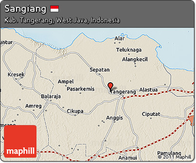Shaded Relief 3D Map of Sangiang
