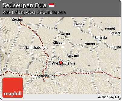 Shaded Relief 3D Map of Seuseupan Dua