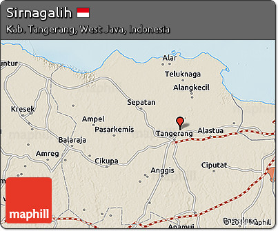 Shaded Relief 3D Map of Sirnagalih