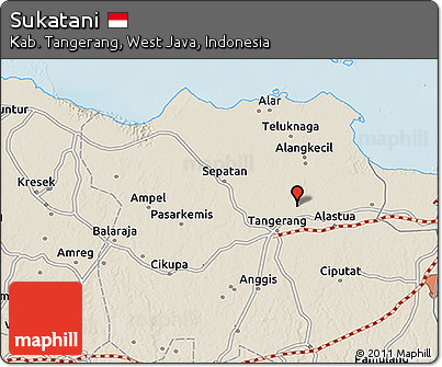 Shaded Relief 3D Map of Sukatani